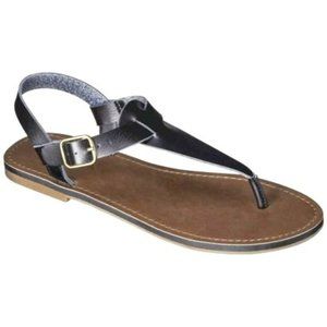 Mossimo NEW Thong T-Strap Sandals - Black